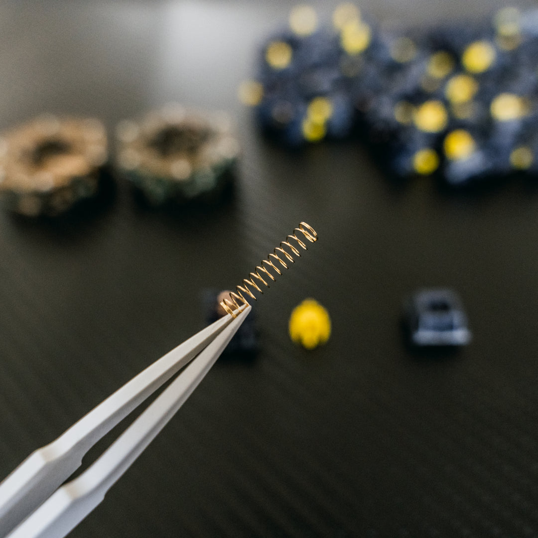 [IN STOCK] Graphite Gold Switches (PACK OF 10) Designer Studio Thocc